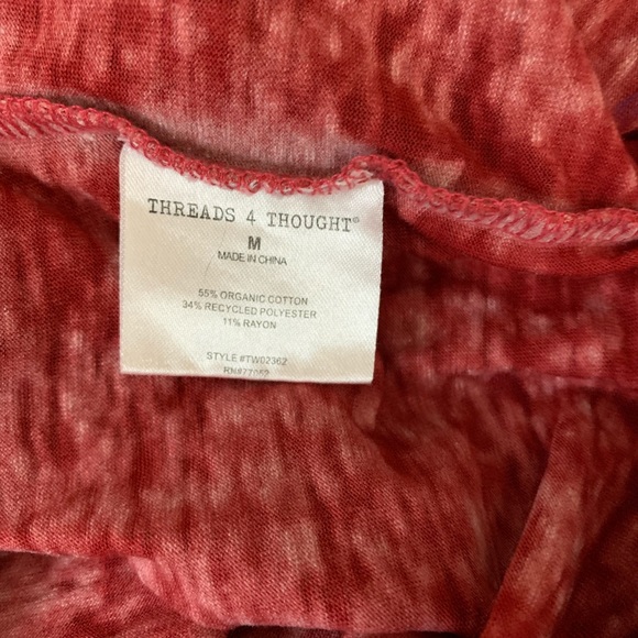 Threads for Thought Top Distressed 3/4 Sleeve Tee - Picture 5 of 6